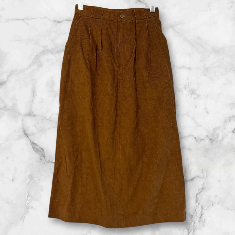Vintage Pepper tree Corduroy Skirt Womens Size 6 Brown (541)